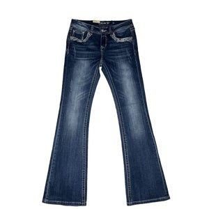NWT Grace In LA Bootcut Jeans Youth Girl Sz 16 Measure 27/29 Embroidered BLING